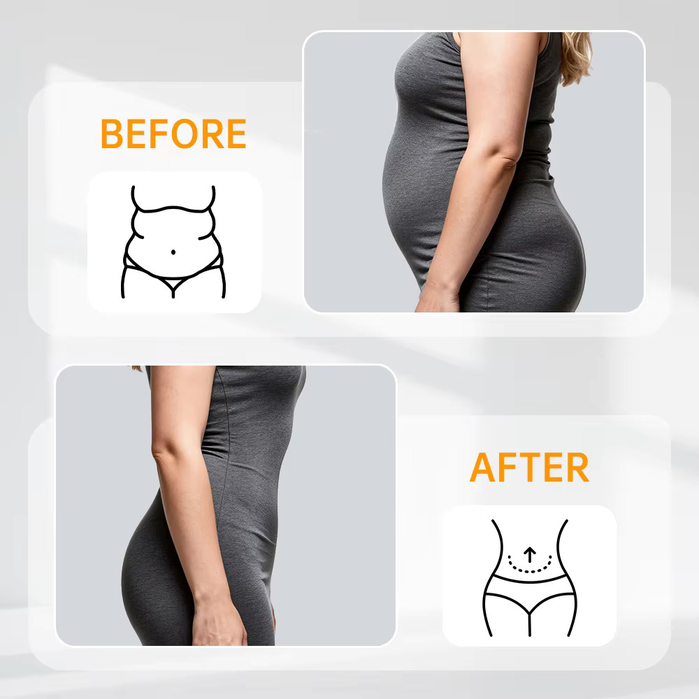 Corset modelator pentru abdomen, reglabil, cu fermoar și benzi duble - Body Modelator - Lenjeria Magica