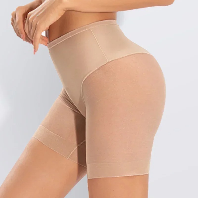 Pantaloni scurti modelatori dama, cu talie inalta, mesh si efect de subtiere - Lenjerie Magica - Lenjeria Magica