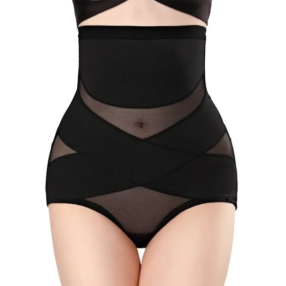 Lenjerie Modelatoare pentru Abdomen, Flippy, cu Talie Inalta si Corset, Negru, Push-Up, Marimea M - Lenjerie Magica - Lenjeria Magica