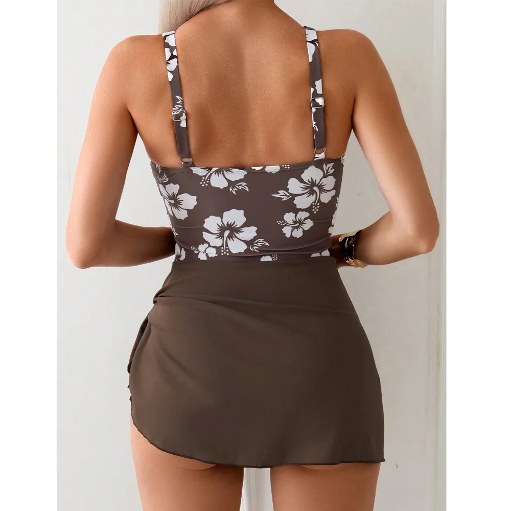 Costum de baie tip rochiță, modelator, cu fustă și efect tummy control - Costume de baie - Lenjeria Magica